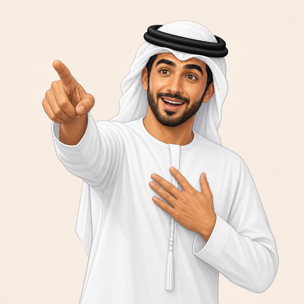 Murshid pointing at watchtower